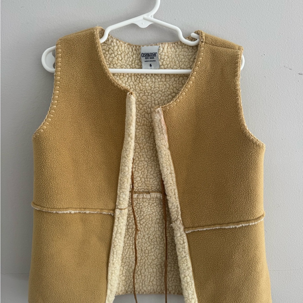 OshKosh B'gosh Tan Sherpa-Lined Vest